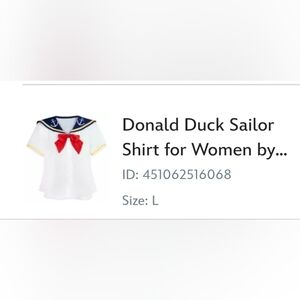 Disney White Sailor Donald Duck Kids Tee